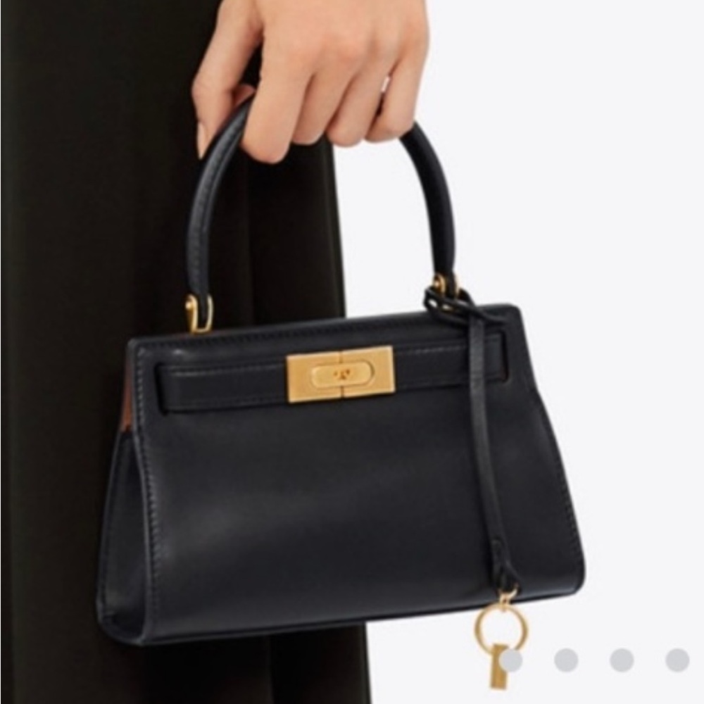 Tory Burch Black Crossbody Bag with Gold Accents